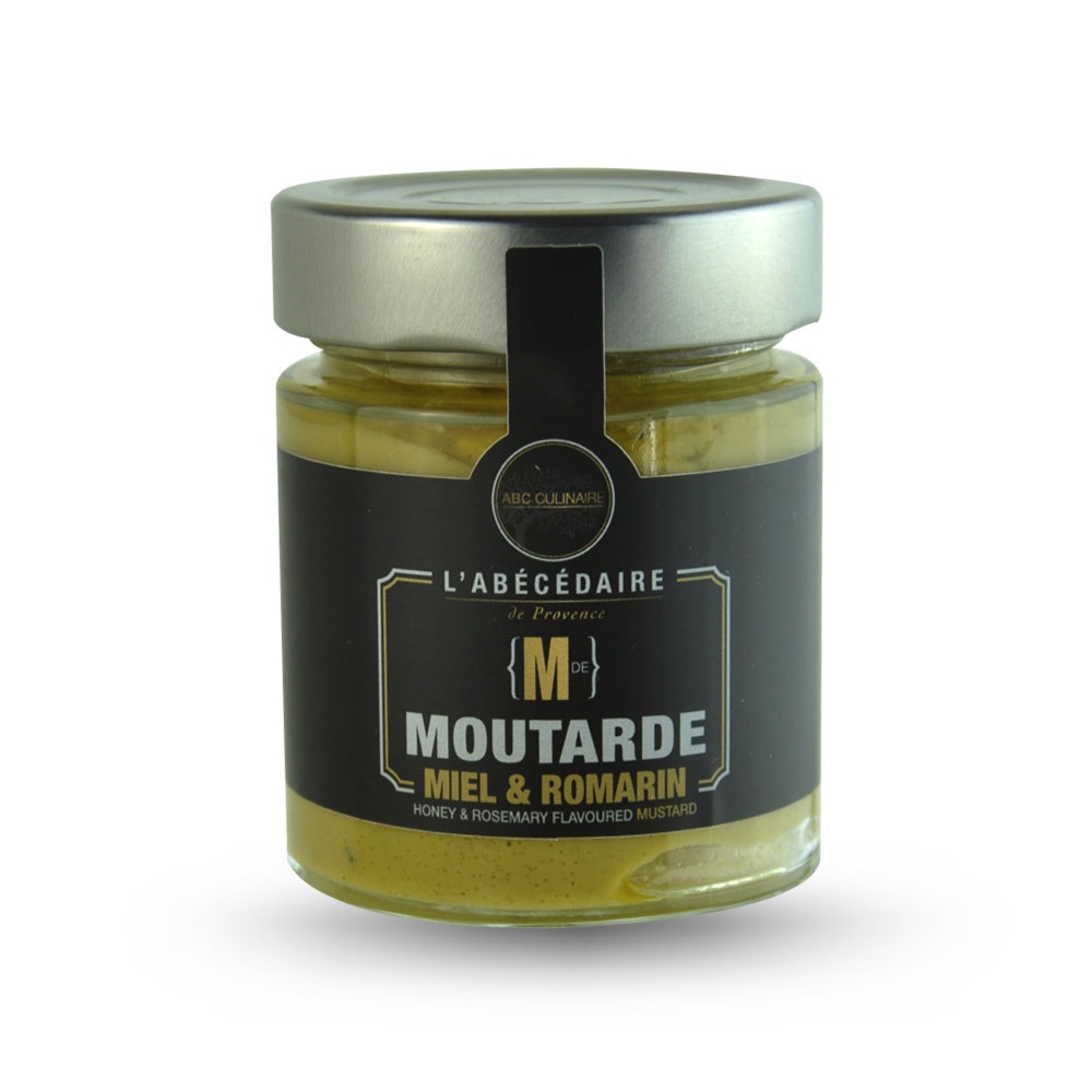 Produit moutarde miel et romarin Provence ABC Culinaire